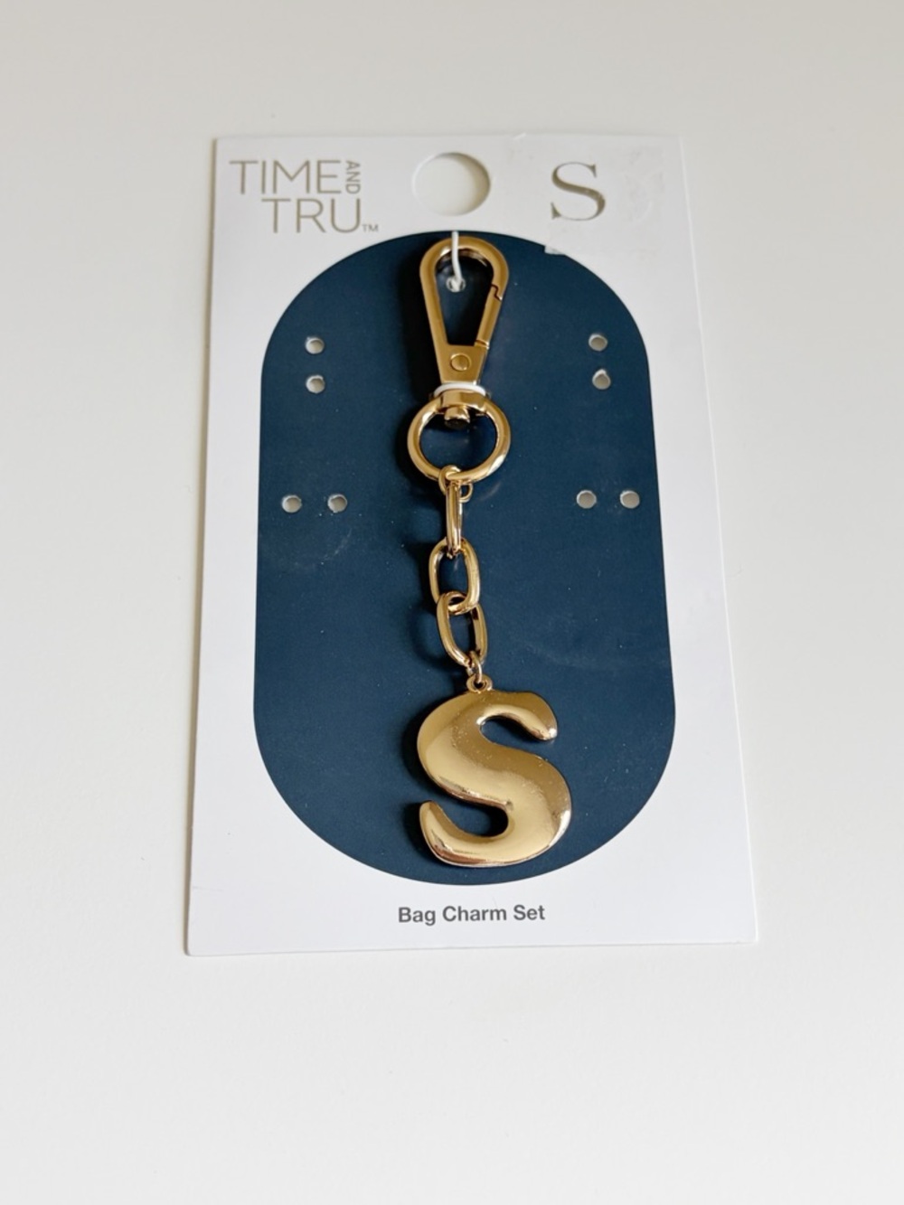 Time and Tru Gold Initial 'S' Bag Charm